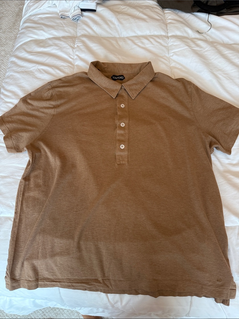 Tom Ford Chestnut Brown Short-Sleeve Polo